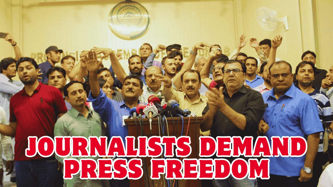 JOURNALISTS DEMAND PRESS FREEDOM