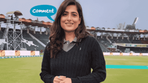 Sana Mir commenting on Azad Kashmir player during Women’s World Cup broadcast